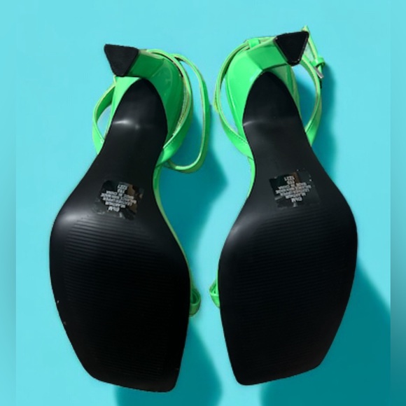 MARC FISHER Arthur Lime Green Ankle Strap High Heels Sandal Sz 6.5 NEW - Picture 8 of 8